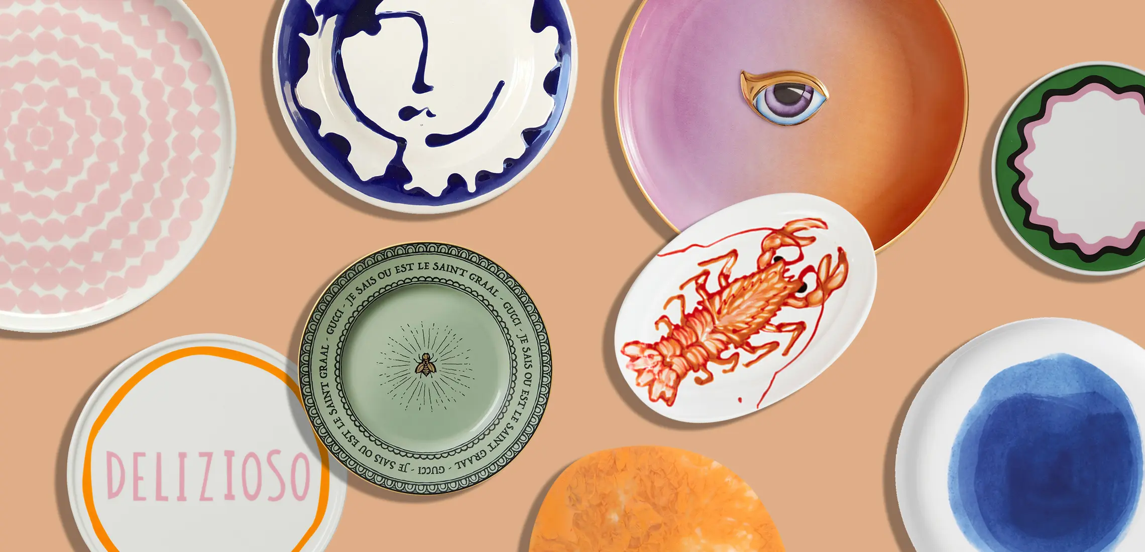 Funky dinner hot sale plates